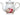 European Style Ceramic Flower Teapot Coffee Pot Water Pot Porcelain Gift Large 5.5 Cups (1, Rose)